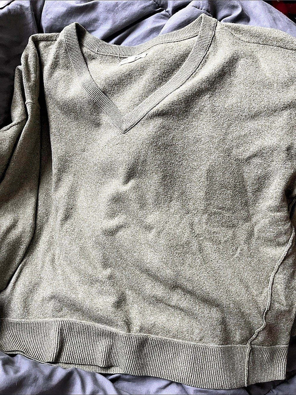 Lucky Brand V-Neck Sweater Sage Green XL